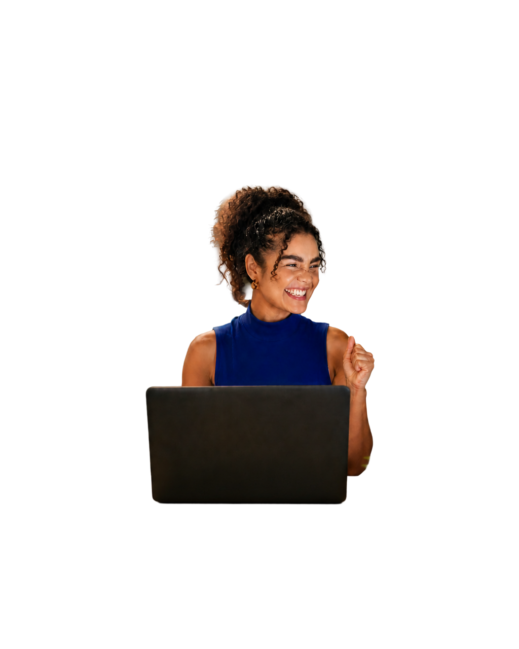 A small business owner managing her finances